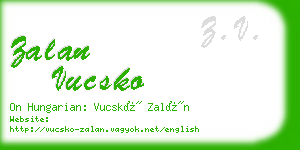 zalan vucsko business card